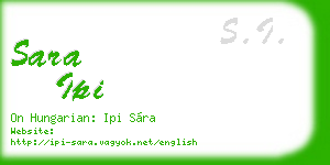 sara ipi business card